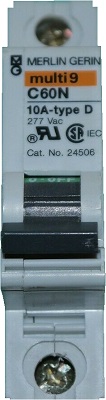 Merlin Gerin 24506 multi-9 C60N 10A Circuit Breaker